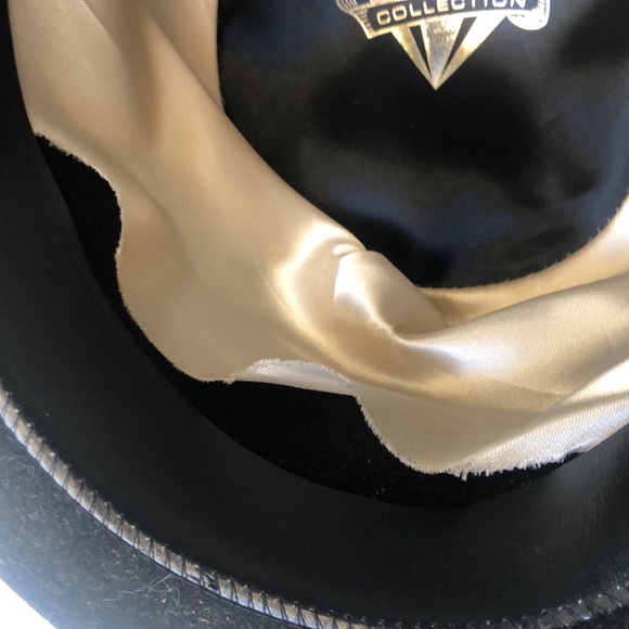 DESIGNER COLLECTION black wool Derby Men’s hat. Size 7 1/2. - Picture 7 of 12